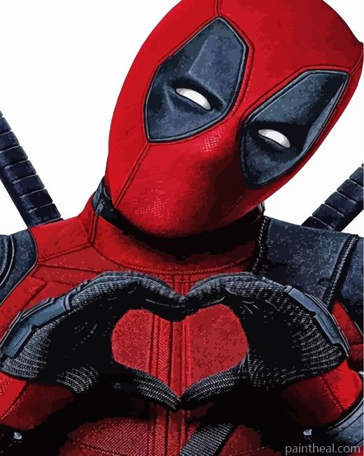 Deadpool Sharing Love Painting By Numbers Kits