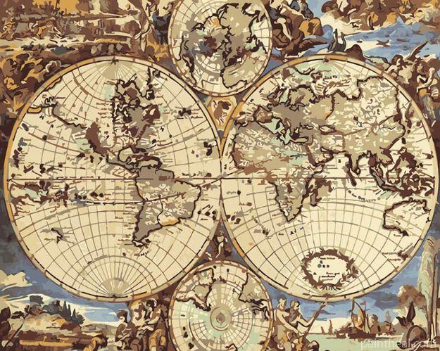 The World Map Painting By Numbers Kits