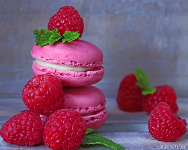 Raspberry Macarons Painting By Numbers Kits