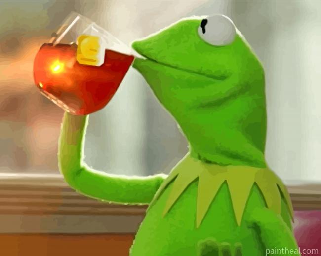 Kermit Drinking Painting By Numbers Kits