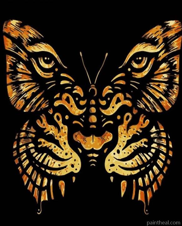 Butterfly Tiger Painting By Numbers Kits