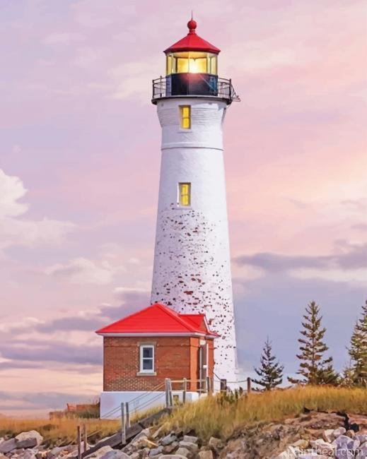 Crisp Point Lighthouse Painting By Numbers Kits