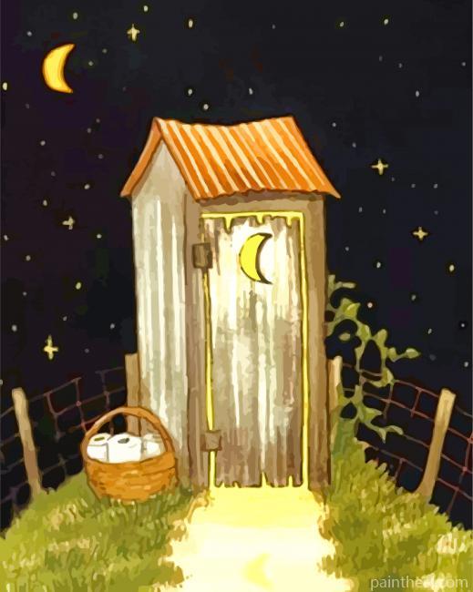 Cute Outhouse Painting By Numbers Kits