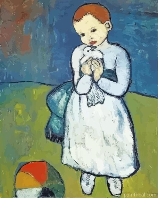 Child With Love Picasso Art Painting By Numbers Kits