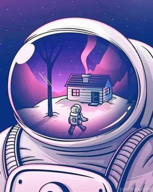 Astronaut Space Home Painting By Numbers Kits