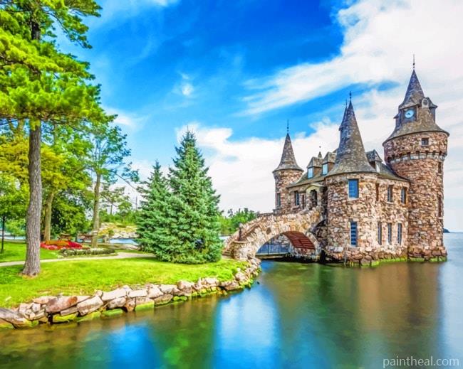 Boldt Castle On Heart Island Painting By Numbers Kits