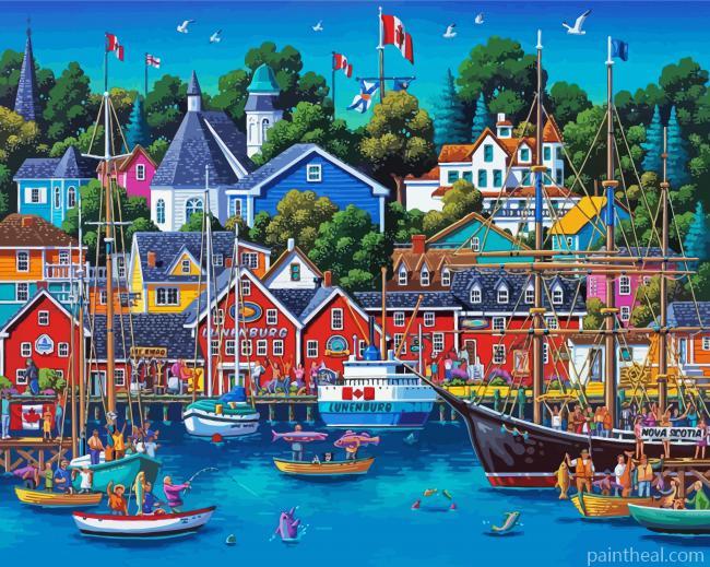 Lunenburg Town Art Painting By Numbers Kits
