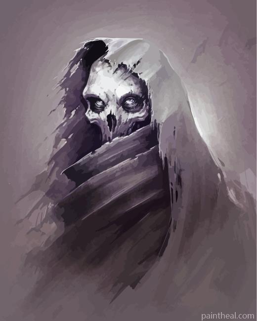 Ghost Skull Painting By Numbers Kits