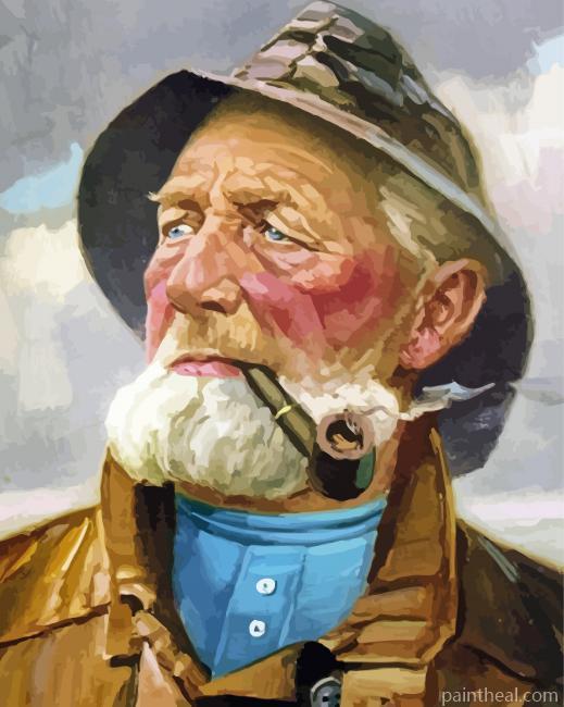 Old Sailor Man Painting By Numbers Kits