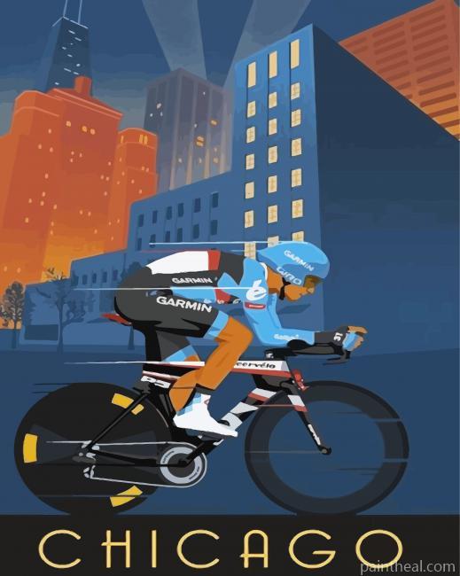 Chicago Cycling Painting By Numbers Kits