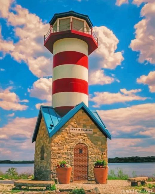 Lighthouse Grafton Illinois Painting By Numbers Kits