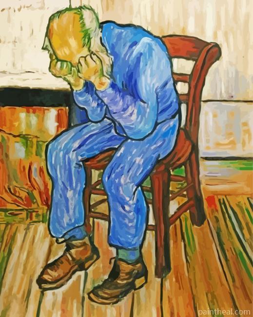 Sorrowing Old Man By Vincent Van Gogh Painting By Numbers Kits