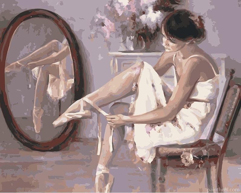 ballerina In front of the mirror Painting By Numbers Kits