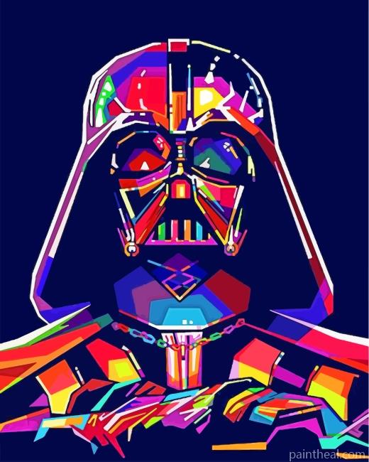 Colorful Darth Vader Painting By Numbers Kits