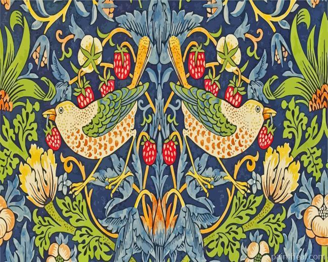 William Morris Strawberry Thief Painting By Numbers Kits