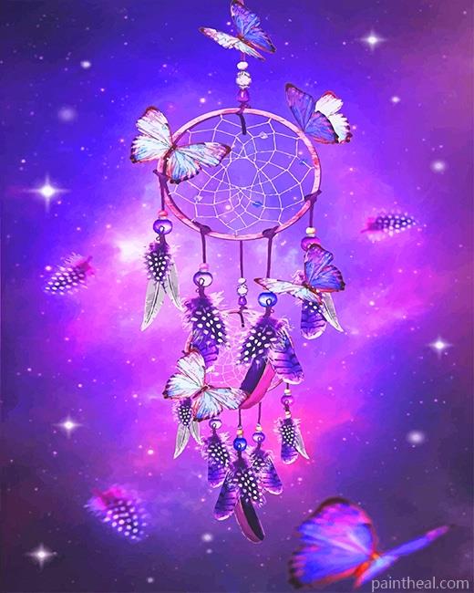 Dream Catcher with Butterflies Painting By Numbers Kits