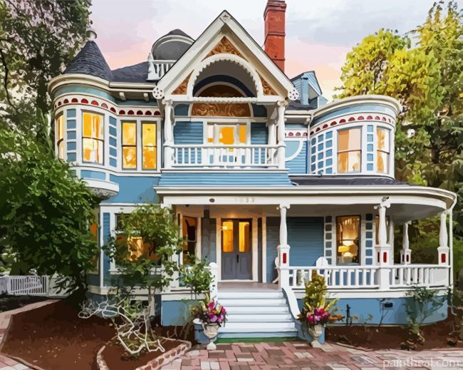 Palo Alto Vintage House Painting By Numbers Kits