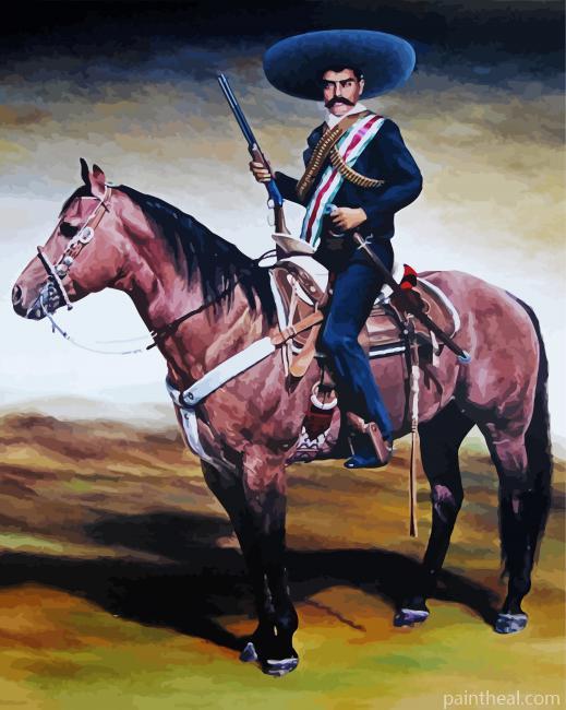 Mexican Cowboy On Horse Painting By Numbers Kits