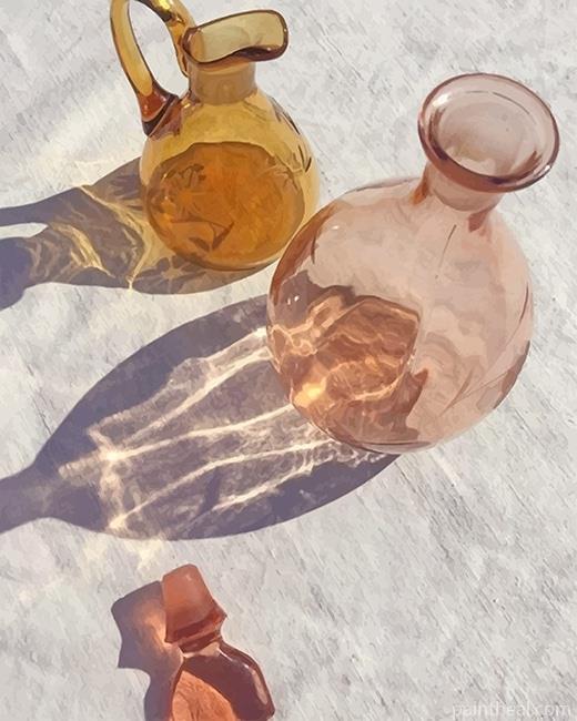 Glass Bottles Shadow Painting By Numbers Kits