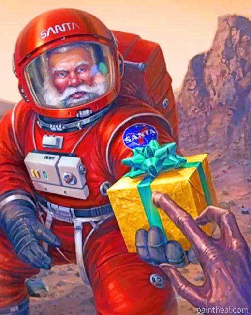 Space Santa Claus Painting By Numbers Kits