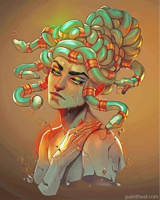 Illustration Medusa Painting By Numbers Kits