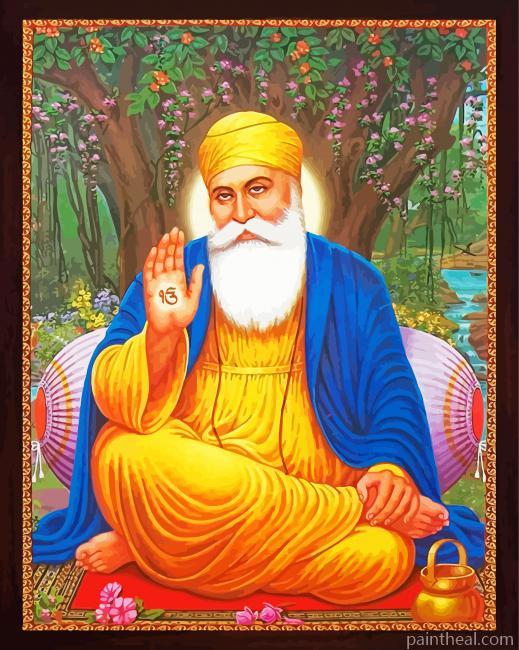 Guru Nanak Art Painting By Numbers Kits