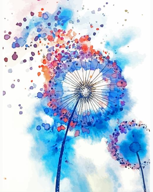 Colorful Dandelion Art Painting By Numbers Kits