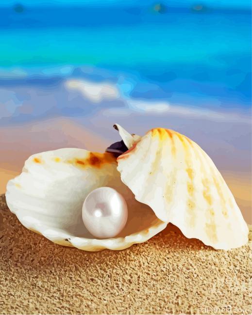 Sea White Pearl Painting By Numbers Kits