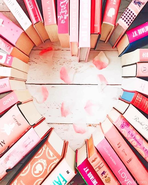 Books Heart Shape Painting By Numbers Kits
