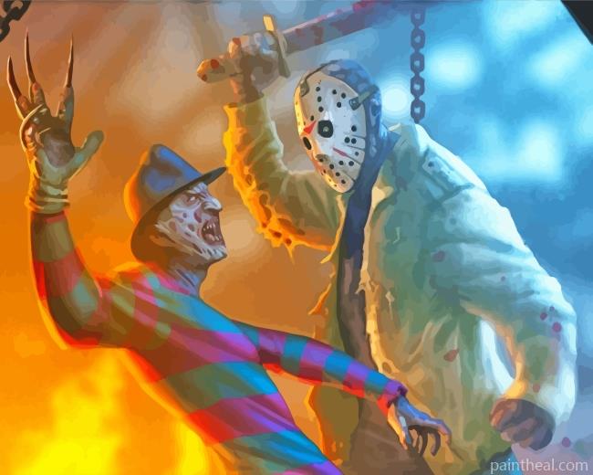 Jason And Freddy Painting By Numbers Kits