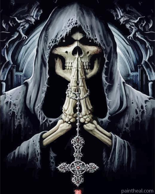 Scary Grim Reaper Painting By Numbers Kits