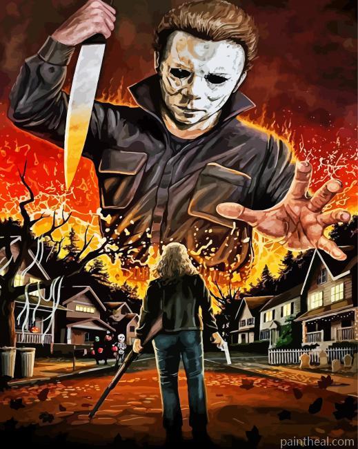 Halloween Michael Myers Painting By Numbers Kits