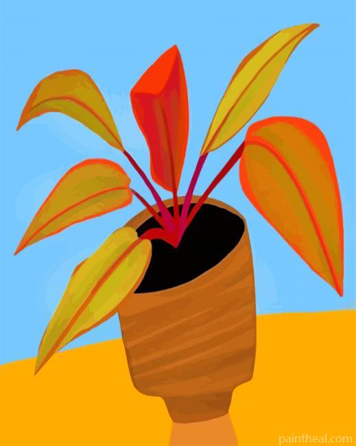 Philodendron Pot Painting By Numbers Kits