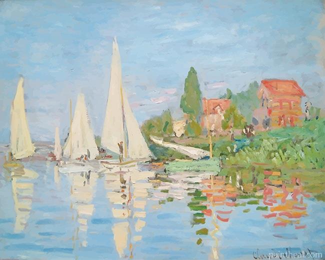 Claude Monet Regatta at Argenteuil Painting By Numbers Kits