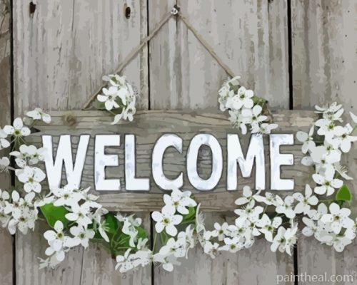 Welcome Sign Painting By Numbers Kits