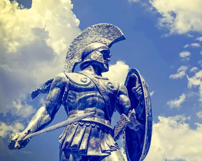 Statue of King Leonidas of Sparta Painting By Numbers Kits