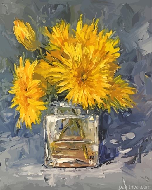 Yellow Dandelions Art Painting By Numbers Kits