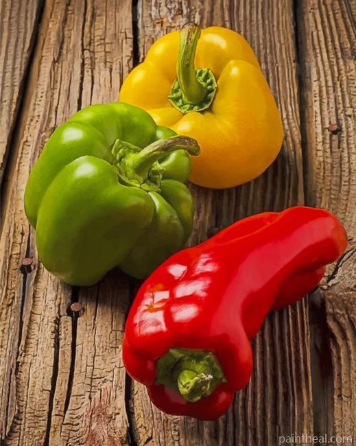 Peppers Vegetables Painting By Numbers Kits