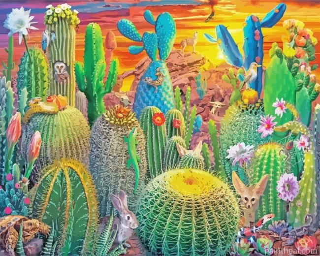 Succulent Desert Painting By Numbers Kits