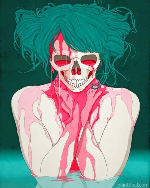 Skeleton Girl Painting By Numbers Kits