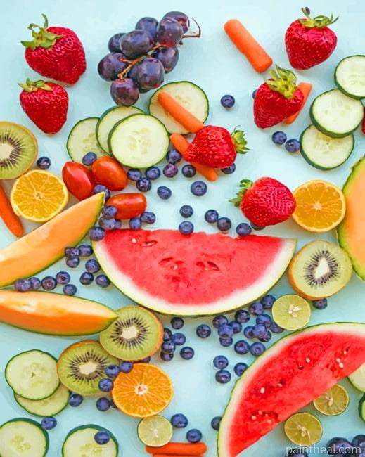 Sliced Fruits Painting By Numbers Kits