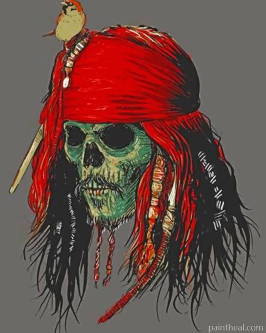 Pirate Skull Painting By Numbers Kits