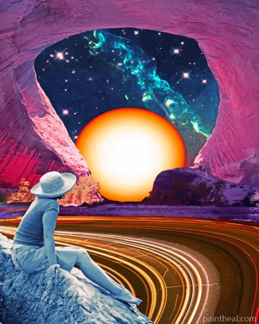 Space Surreal Art Painting By Numbers Kits