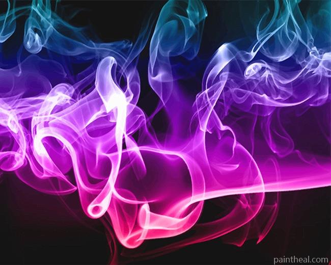 Colorful Smoke Painting By Numbers Kits