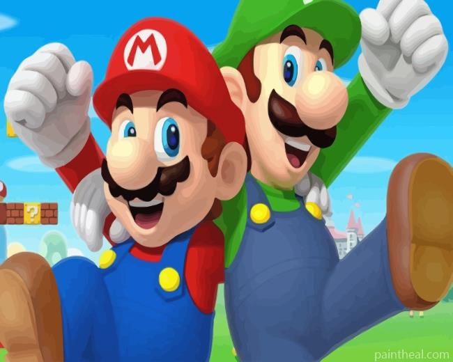 Super Mario Brothers Painting By Numbers Kits