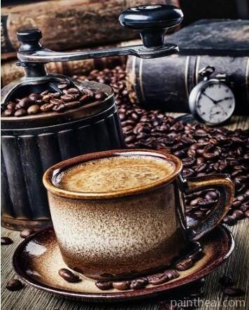 Coffee Cup And Beans Painting By Numbers Kits