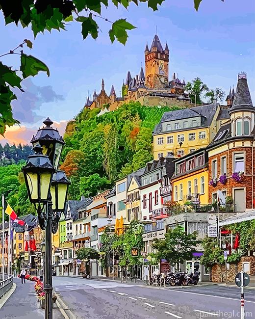 Germany Cochem Castle Painting By Numbers Kits