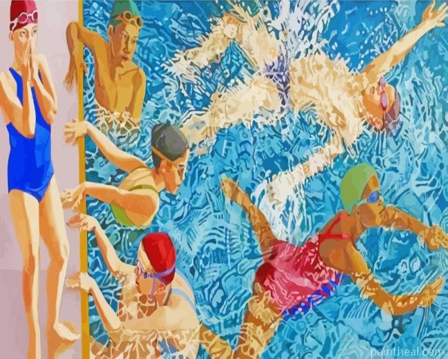 In Swimming Pool Art Painting By Numbers Kits