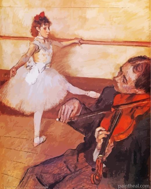 Edgar Degas The Dance Lesson Painting By Numbers Kits