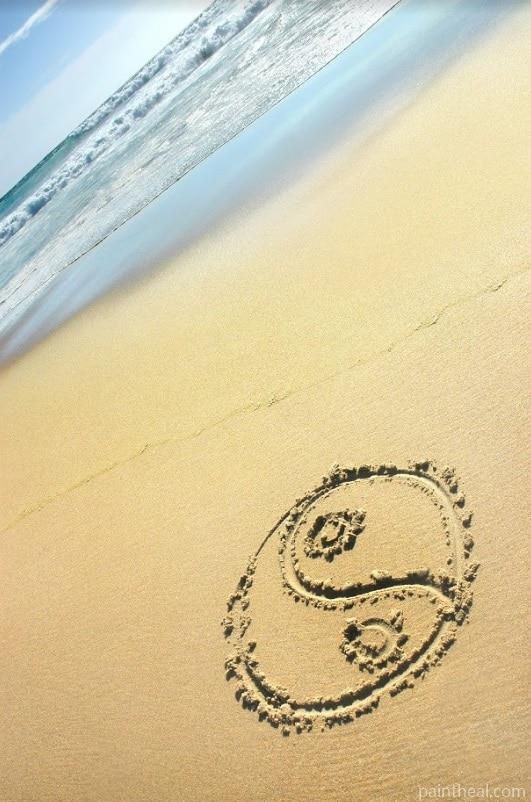Yin And Yang On Beach Painting By Numbers Kits